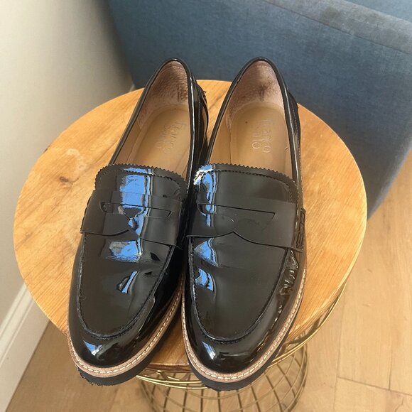 Franco Sarto Patent Lug Sole Loafers Size 8.5 - Picture 2 of 7